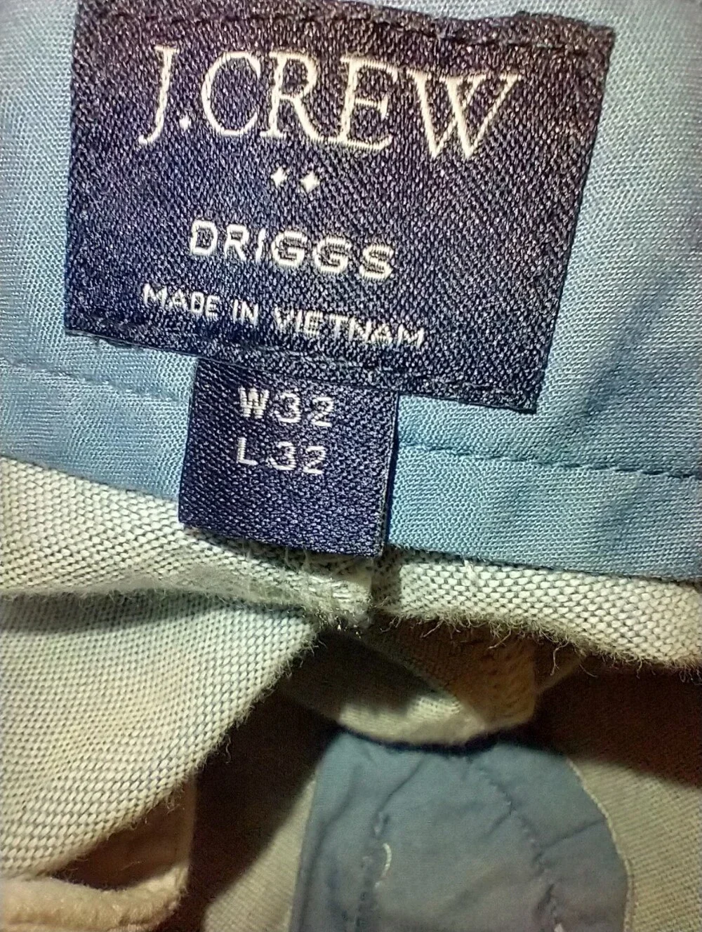 J Crew Driggs 100% Cotton Blue Chino Pants Men's sz 32x32.